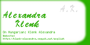 alexandra klenk business card